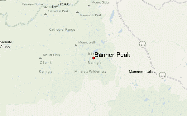 Banner Peak Location Map