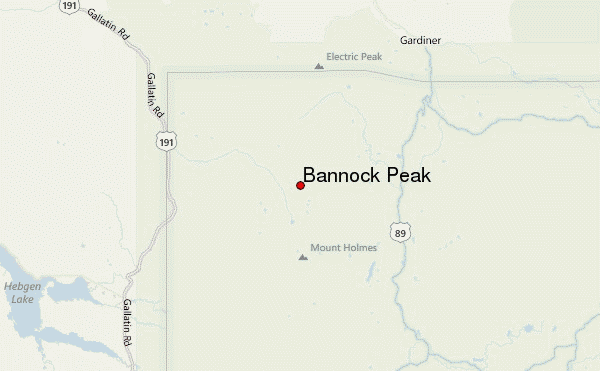 Bannock Peak Location Map