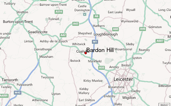 Bardon Hill Location Map