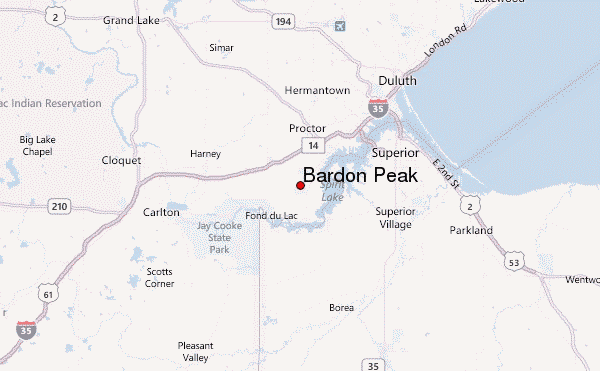 Bardon Peak Location Map