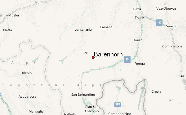Bärenhorn Location Map