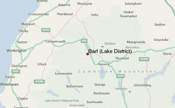 Barf (Lake District) Location Map