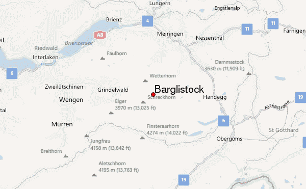 Bärglistock Location Map