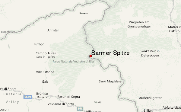 Barmer Spitze Location Map