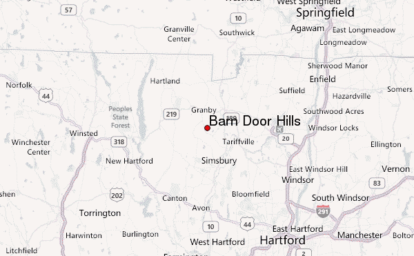 Barn Door Hills Location Map