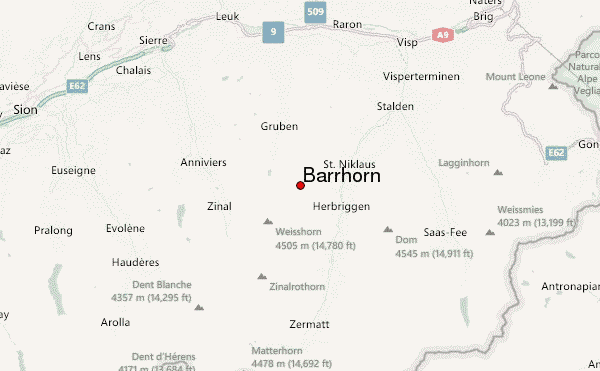 Barrhorn Location Map