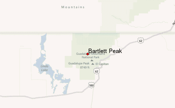 Bartlett Peak Location Map