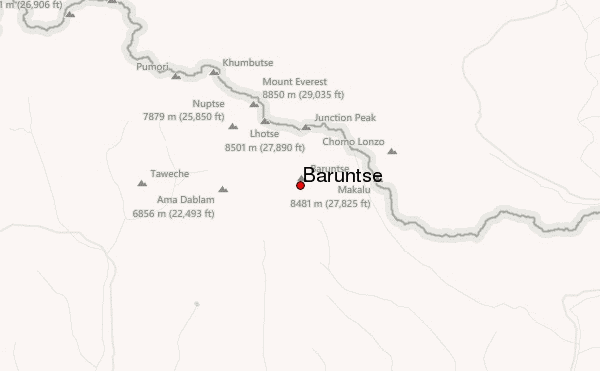 Baruntse Location Map