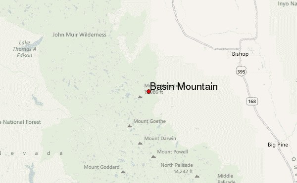 Basin Mountain Location Map