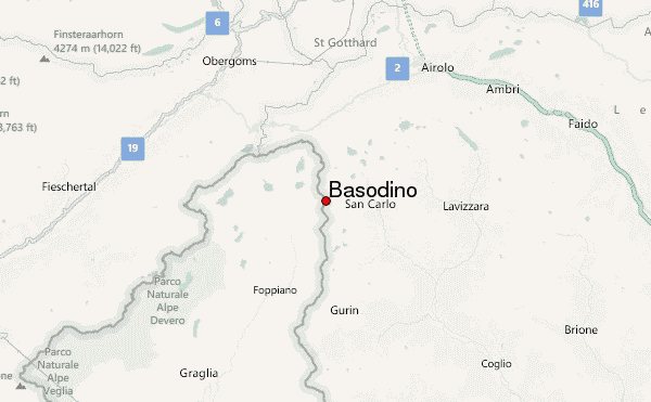 Basòdino Location Map