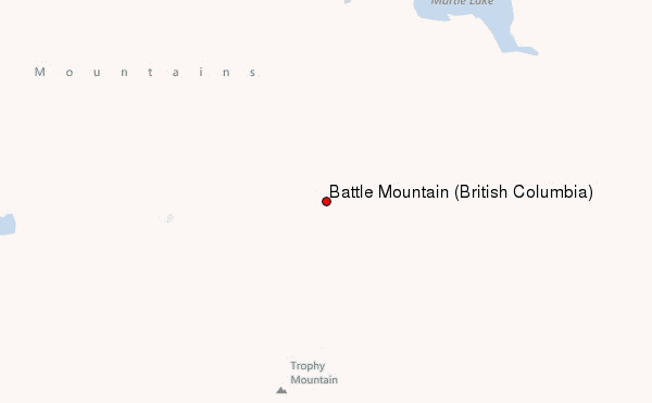Battle Mountain (British Columbia) Location Map