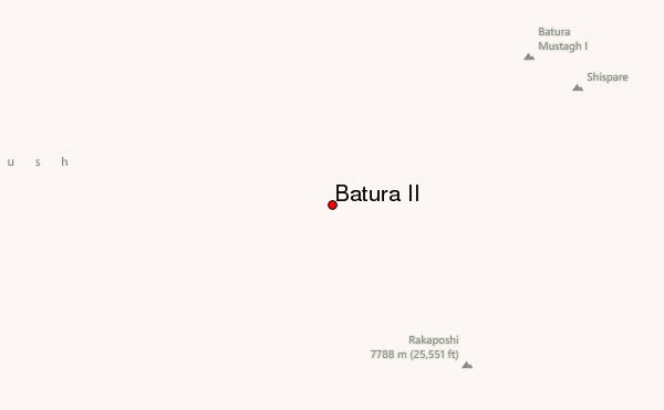 Batura II Location Map