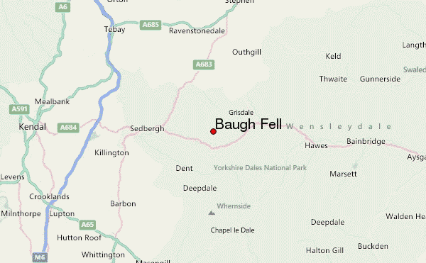 Baugh Fell Location Map