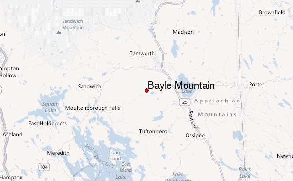 Bayle Mountain Location Map