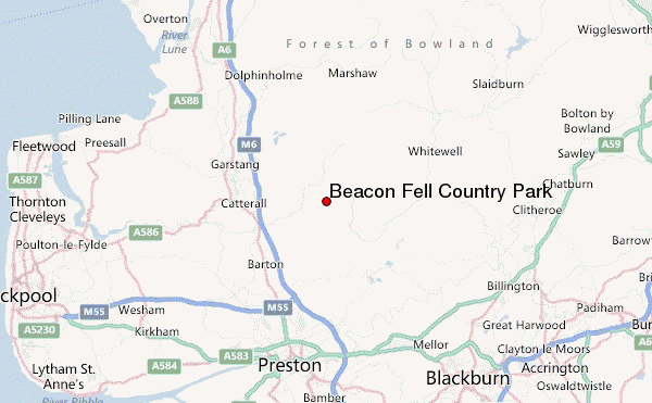Beacon Fell Country Park Location Map