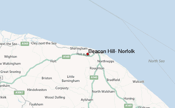 Beacon Hill, Norfolk Location Map