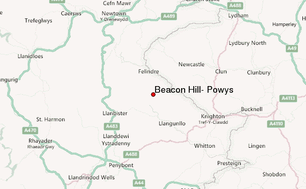 Beacon Hill, Powys Location Map