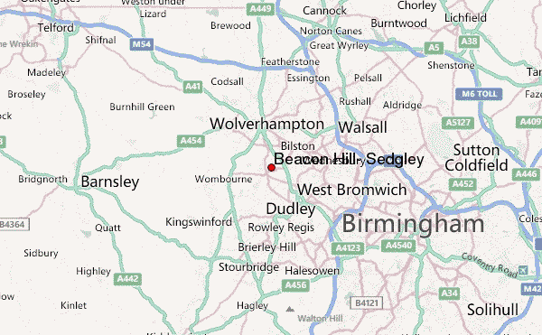 Beacon Hill, Sedgley Location Map