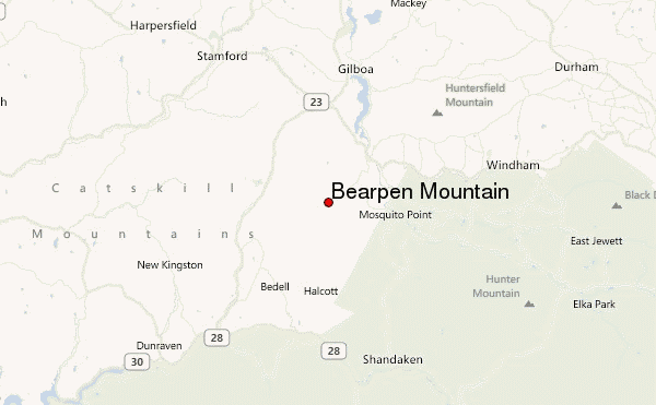 Bearpen Mountain Location Map