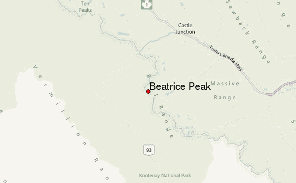 Beatrice Peak Location Map