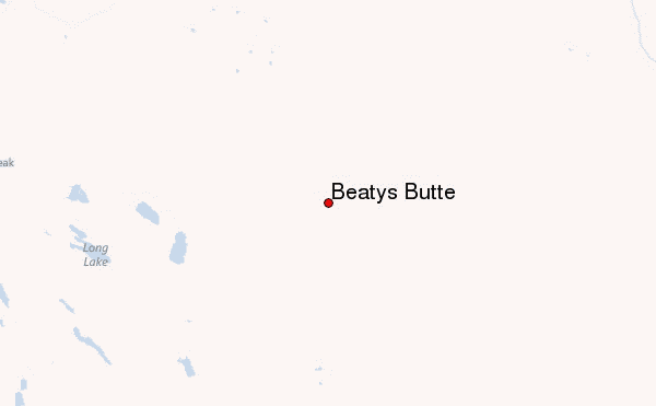Beatys Butte Location Map