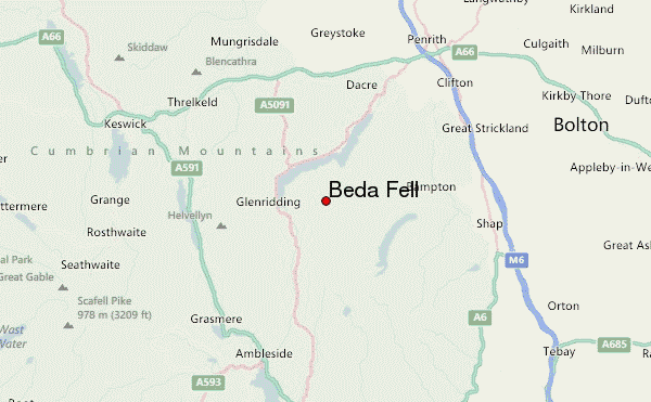Beda Fell Location Map