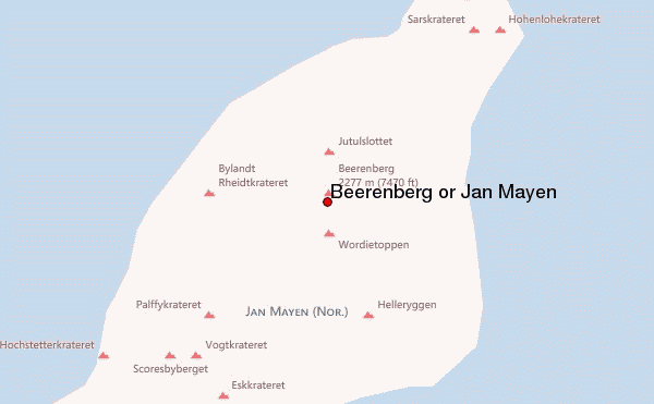 Beerenberg or Jan Mayen Location Map