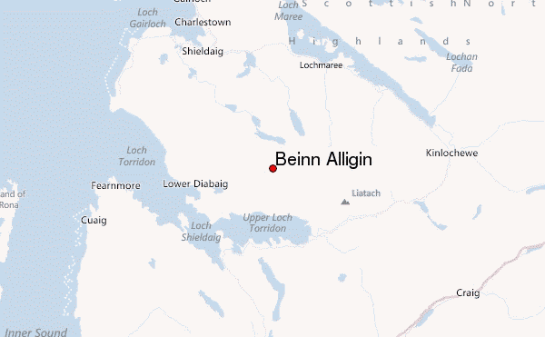Beinn Alligin Location Map