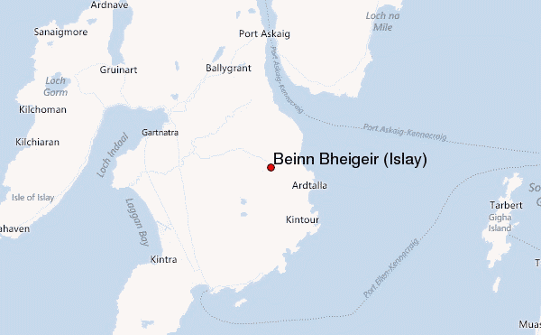 Beinn Bheigeir (Islay) Location Map