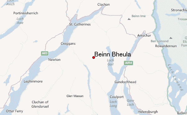 Beinn Bheula Location Map