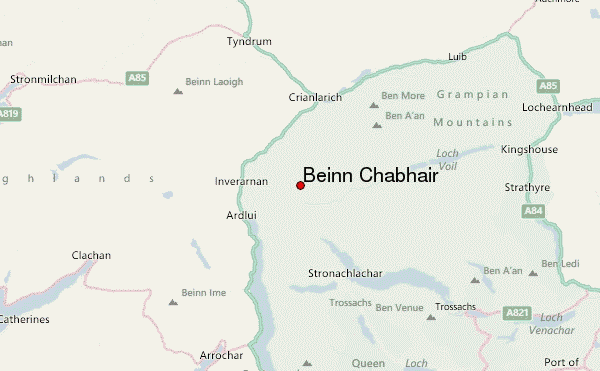 Beinn Chabhair Location Map