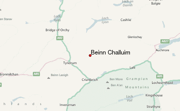 Beinn Challuim Location Map