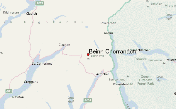 Beinn Chorranach Location Map