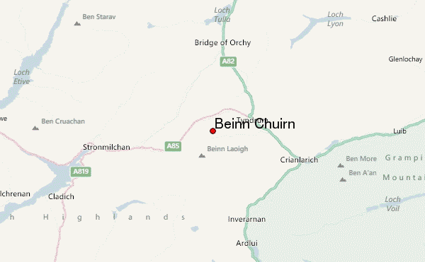 Beinn Chùirn Location Map