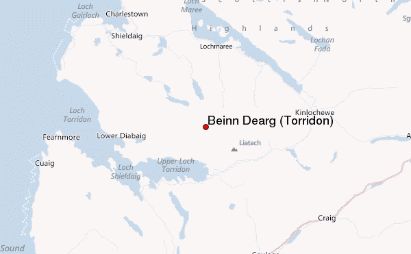 Beinn Dearg (Torridon) Location Map