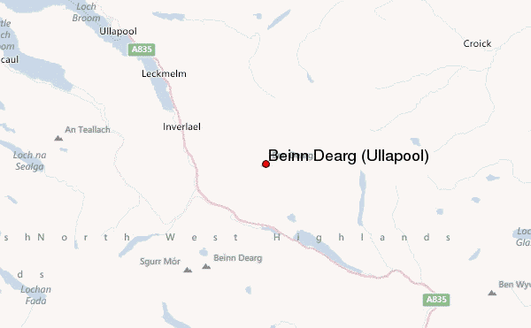 Beinn Dearg (Ullapool) Location Map