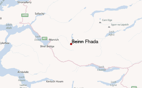 Beinn Fhada Location Map