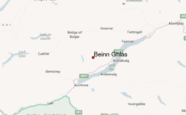 Beinn Ghlas Location Map