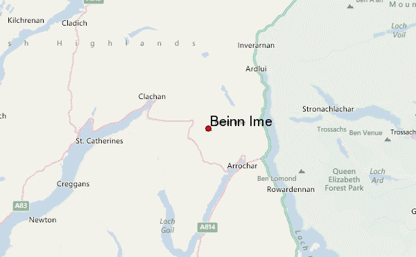 Beinn Ime Location Map