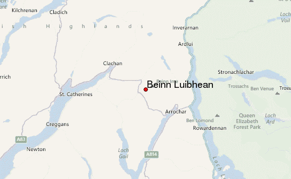 Beinn Luibhean Location Map