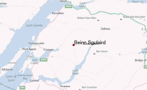 Beinn Sgulaird Location Map