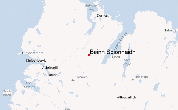 Beinn Spionnaidh Location Map
