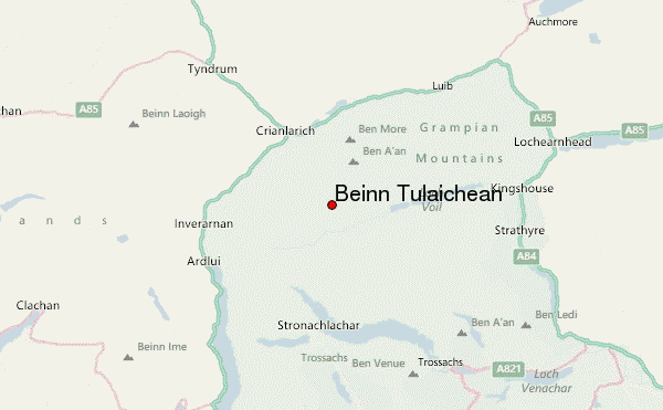 Beinn Tulaichean Location Map