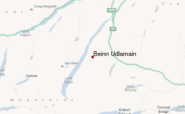 Beinn Udlamain Location Map