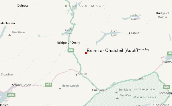 Beinn a' Chaisteil (Auch) Location Map