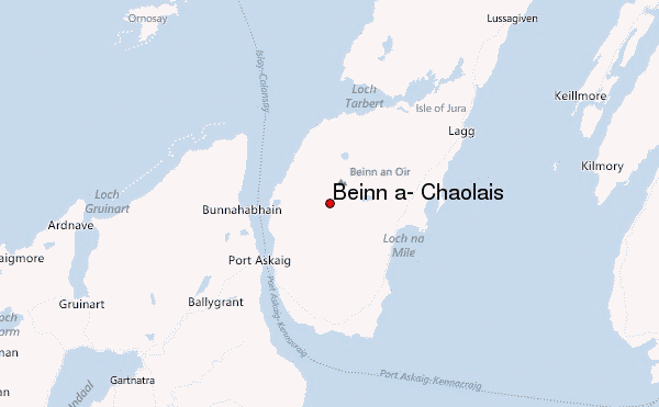 Beinn a' Chaolais Location Map