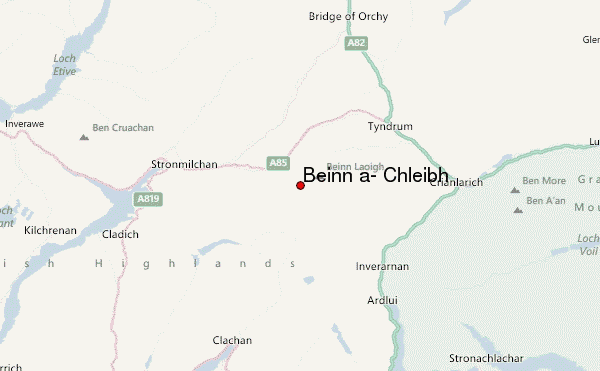 Beinn a' Chleibh Location Map