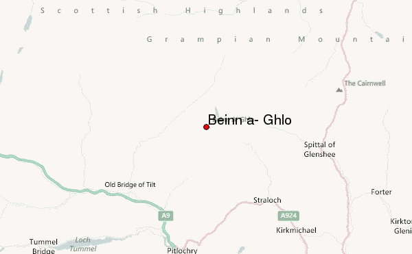 Beinn a' Ghlò Location Map