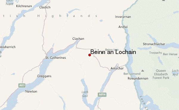 Beinn an Lochain Location Map