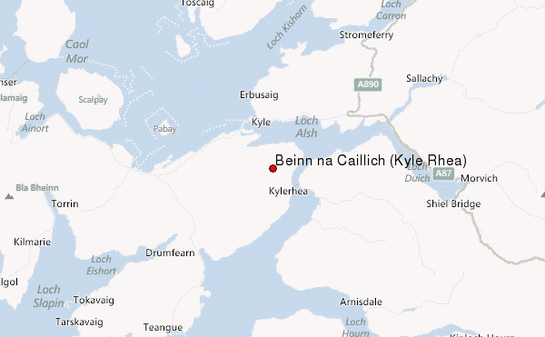 Beinn na Caillich (Kyle Rhea) Location Map